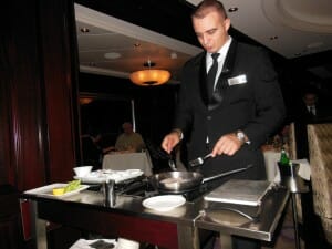 Table side preparation. Murano Specialty Restaurant, Celebrity Reflection