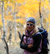 Rabbi Jamie Korngold, Rosh Hashanah hike in Colorado. Photo credit: Jeff Finkelstein.