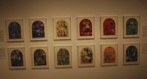 Chagall Window Drawings of 12 TribesExhibit at Israel Museum