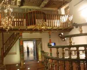 Interior of the Kadavumbagam synagogue Cochin, Southern India