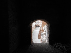 Passageway in Greek Theater in Taormina