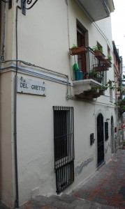 Jewish Ghetto Sign in Taormina