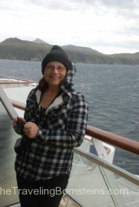 Sandy Bornstein sailing around Cape Horn